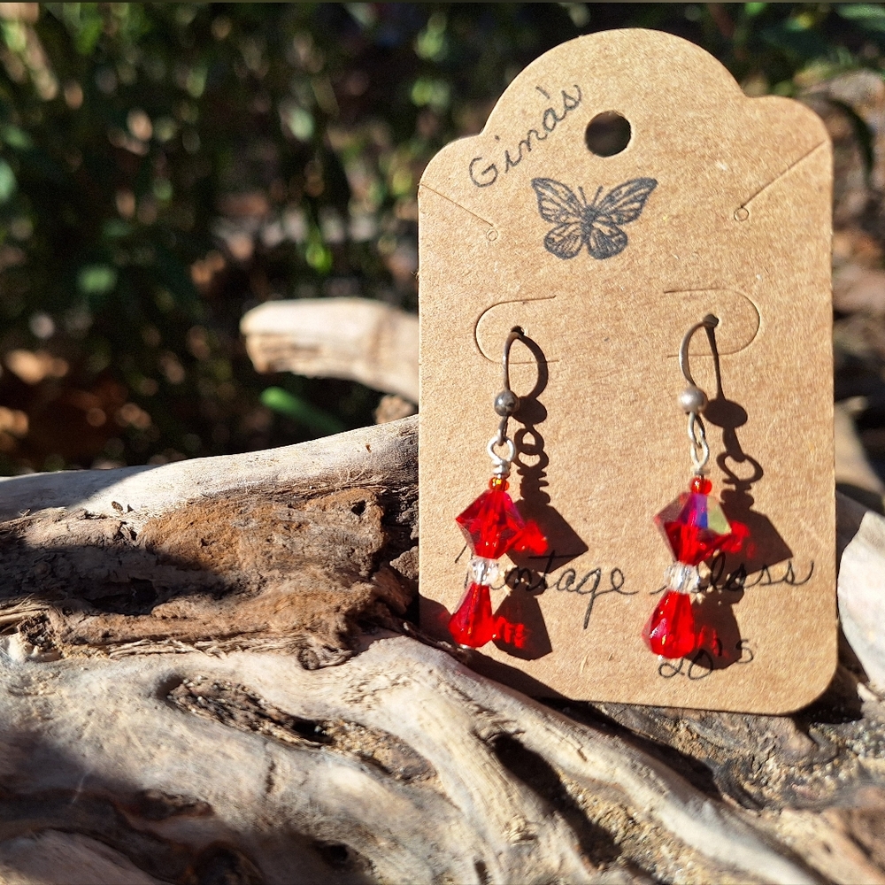 Vintage glass bead earrings